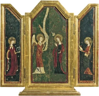 The Annunciation Triptych - A Visionary Symphony in Gold and Azure!